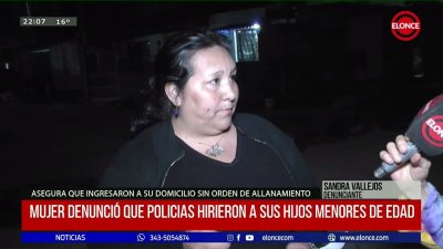 Mujer denunci&oacute; que polic&iacute;as ingresaron sin orden de allanamiento a su casa e hirieron a sus hijos